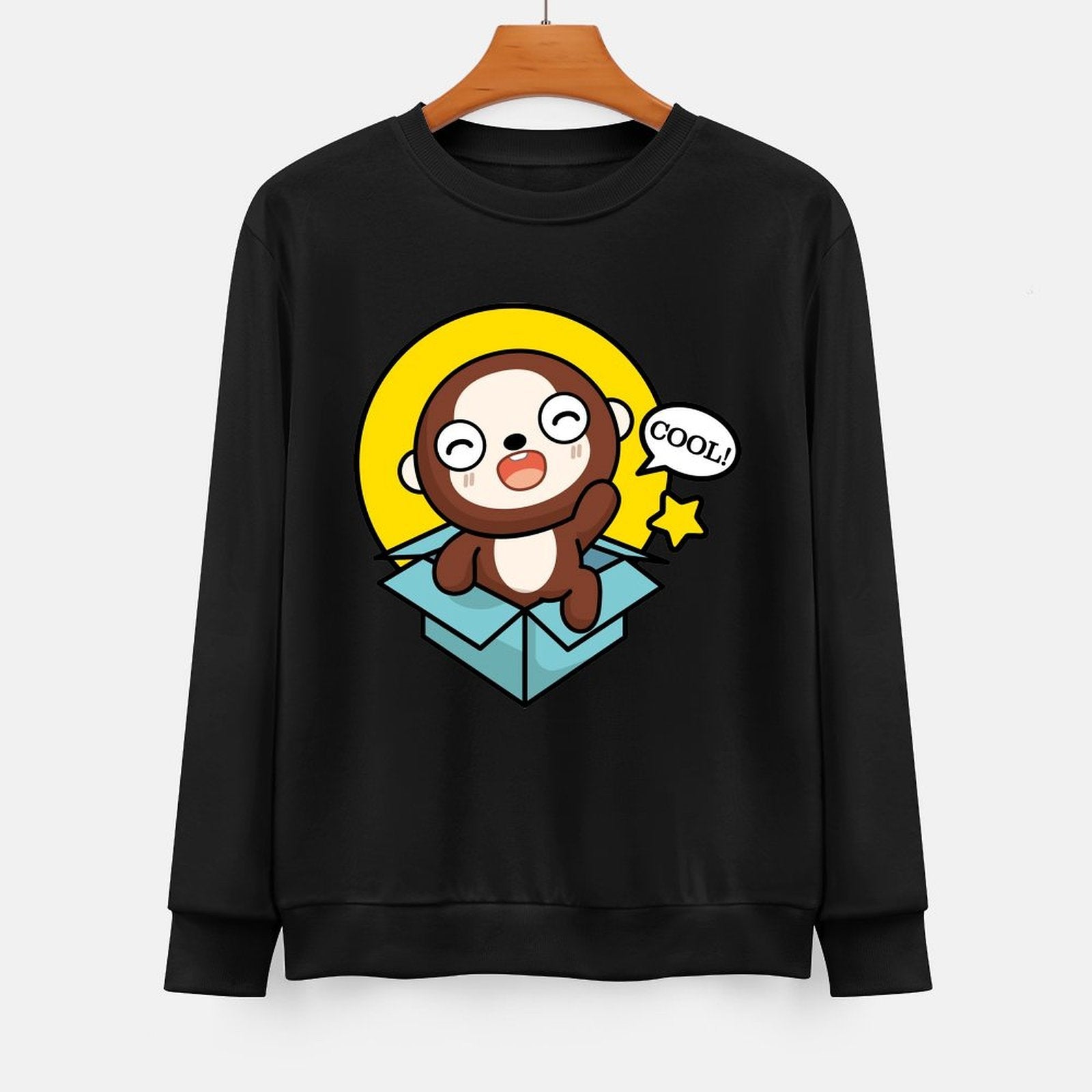 Front Patterned Long Sleeve TopSimple ClassicLine